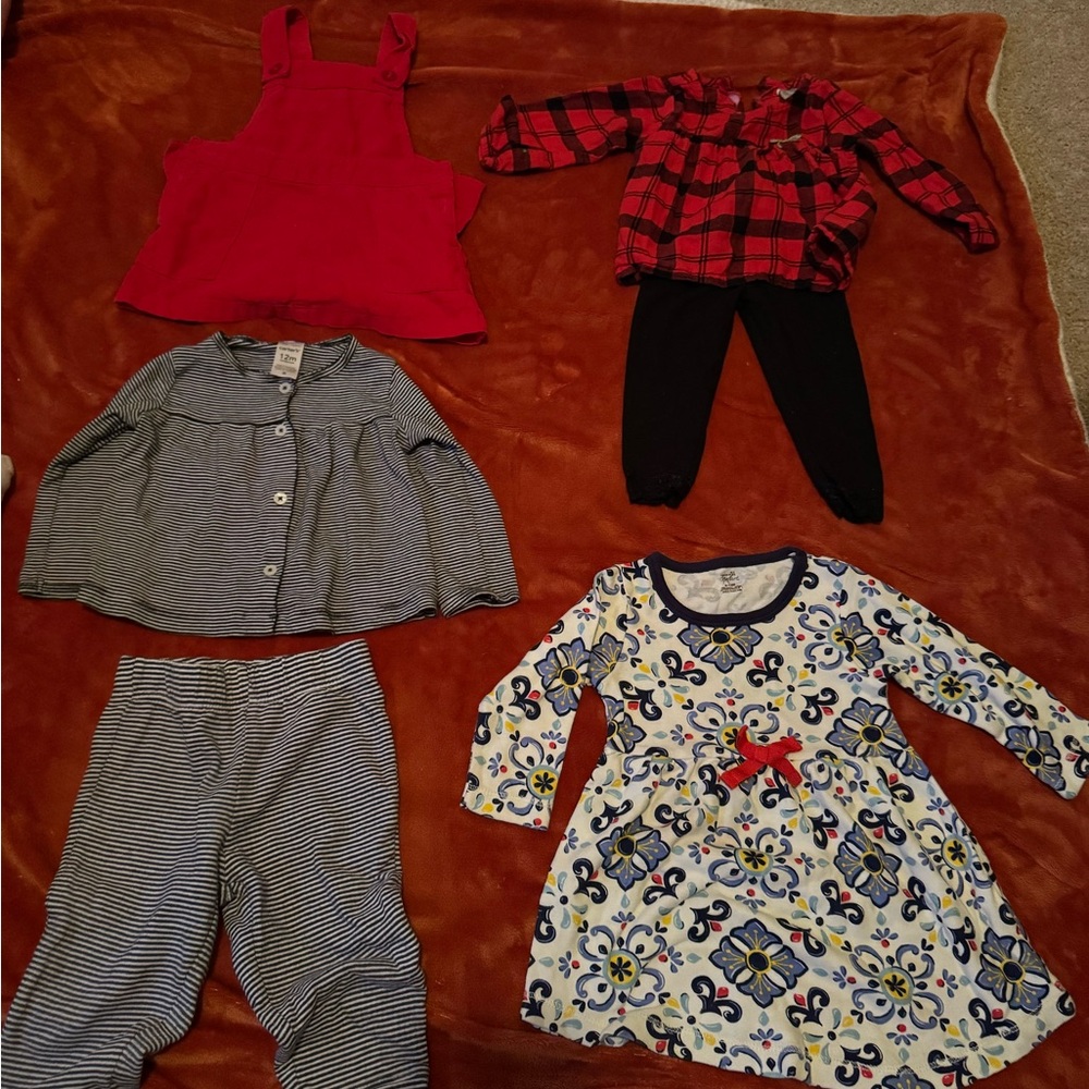 Kids Clothing Set - Red, Black, Blue, White